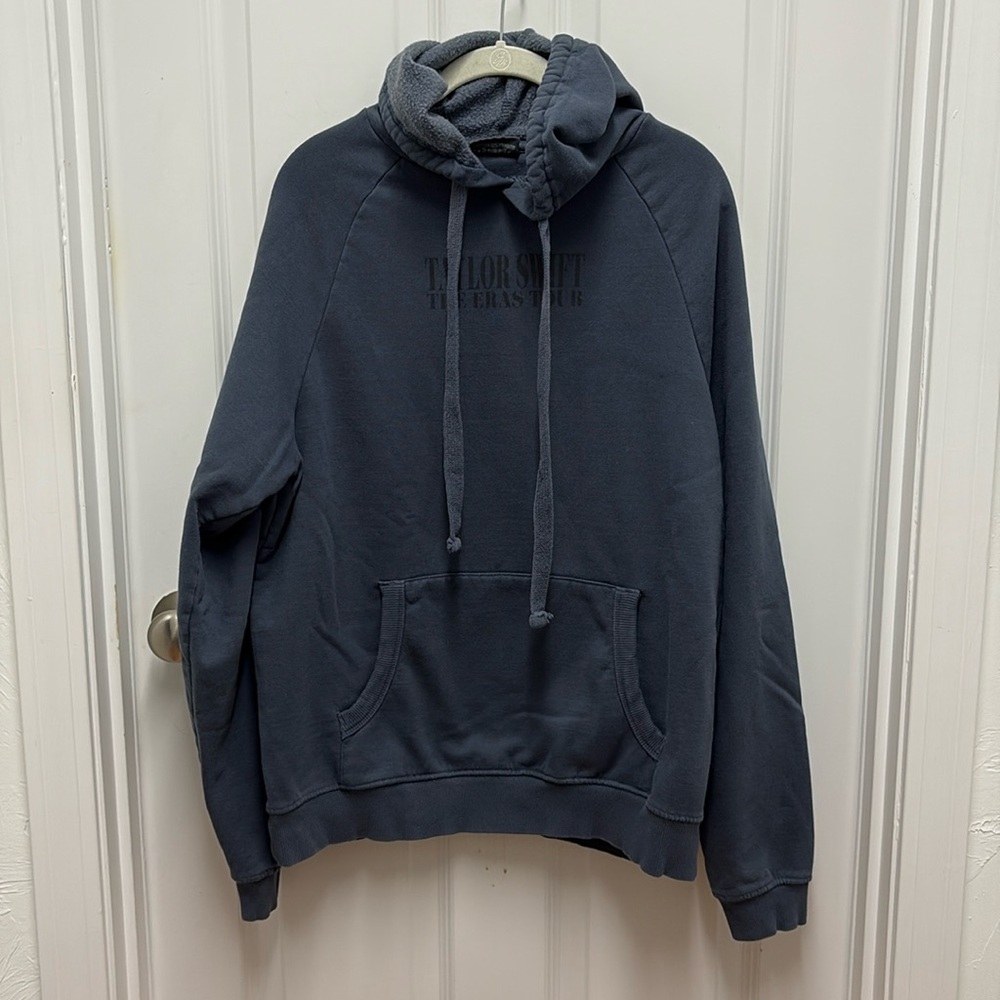 Taylor Swift The Eras Tour 2023 Charcoal Blue Hoodie Small Concert Merch US Date